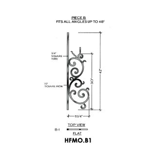House of Forgings HFMO.B1 Milano Flat Panel for Up to 48 Degree Angles