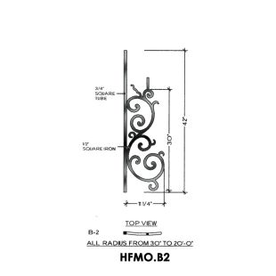 House of Forgings HFMO.B2 Milano Concave Panel for Up to 48 Degree Angles