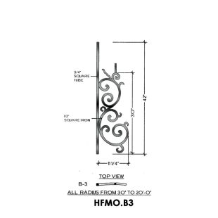 House of Forgings HFMO.B3 Milano Convex Panel for Up to 48 Degree Angles