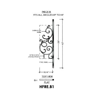 House of Forgings HFRE.B1 Regency Flat Panel for Up to 48 Degree Angles