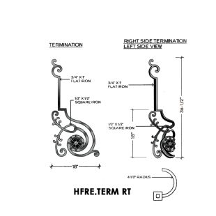 House of Forgings HFRE.TERM-RT Regency Terminating Panel for Right Termination