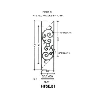 House of Forgings HFSE.B1 Seville Flat Panel for Up to 48 Degree Angle