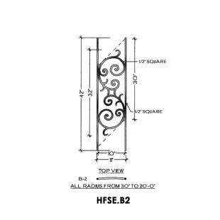 House of Forgings HFSE.B2 Seville Concave Panel for Up to 48 Degree Angle