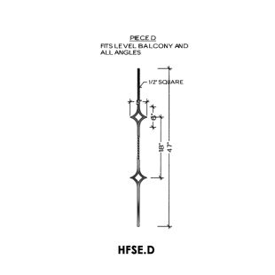 House of Forgings HFSE.D Seville Double Diamond Baluster