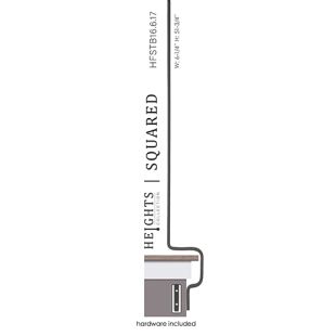 House of Forgings HFSTB16.6.17 Heights Collection Squared Side Mount Baluster - Satin Black