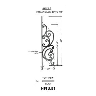 House of Forgings HFTU.E1 Tuscany Flat Panel for 37 - 48 Degree Angles