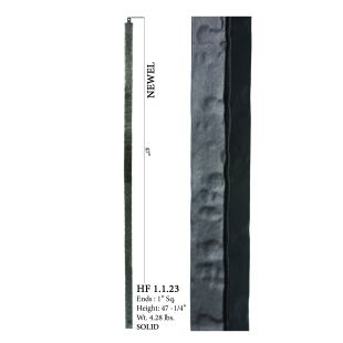 House of Forgings 1" Hamered Solid Square Newels