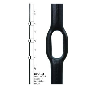 House of Forgings 5/8" Triple Ring Solid Round Balusters