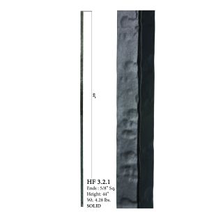 House of Forgings 5/8" Plain Solid Square Balusters