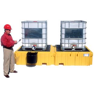 UltraTech 1146 - Ultra Twin IBC Spill Pallets - Available with and without Drain