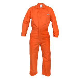 IronWear 6510 Orange Flame Resistant 7 oz. Cotton Coveralls - Case of 10