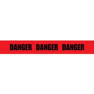IronWear 1103-02-CS 3" x 1,000' Red "Danger" Tape - Case of 24 Rolls