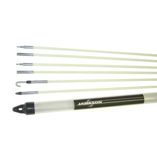 Jameson 7-63T Glow Rod Kit with Six 3' x 1/4" Rods with One Bullet Nose with Eyelet and One Hook 