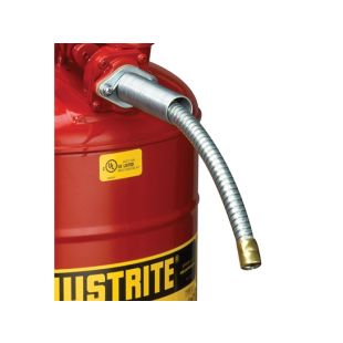 Justrite 11078 - 5/8" O.D. Flexible Hose for AccuFlow Type II Safety Cans - Steel