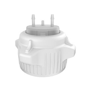 Justrite 12854 53mm Open Top Carboy Cap and Adapter with Two 1/8" Molded-In Hose Barbs and Vent