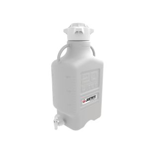 Justrite 12917 20L High Density Polyethylene Carboy with Spigot and 120 mm Cap