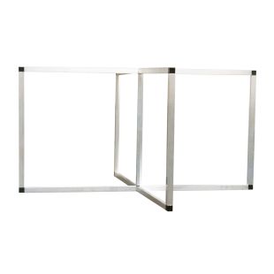 Justrite 15612 - 4' x 4' Round Table Top Workspace Cough and Sneeze Guard