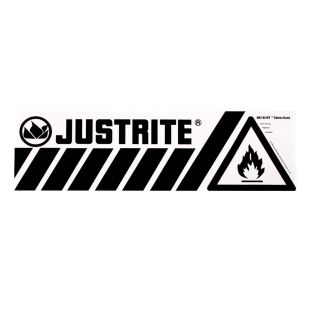 Justrite 29003 Haz-Alert Flammable Large Safety Band Label For Bottom Of Safety Cabinet.