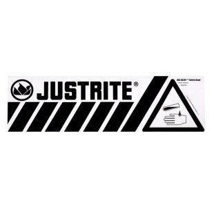 Justrite 29007 Haz-Alert Acid Large Safety Band Label For Bottom Of Safety Cabinet