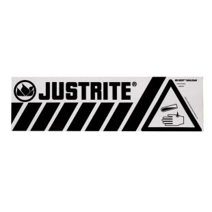 Justrite 29009 Haz-Alert Acid Small Safety Band Label For Bottom Of Safety Cabinet