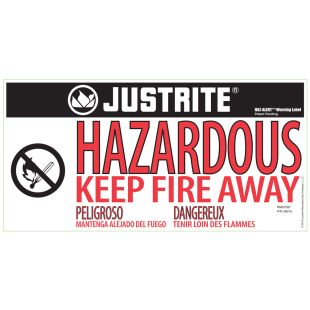 Justrite 29017 Replacement/ Retrofit Label Pack For Hazardous Material Cabinets