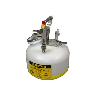 Justrite BY12752 Quick-Disconnect Disposal Safety Can with Fittings for 3/8" Tubing - 2 Gallon