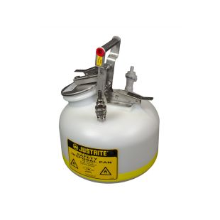 Justrite BY12755 Quick-Disconnect Disposal Safety Can with Fittings for 3/8" Tubing - 5 Gallon