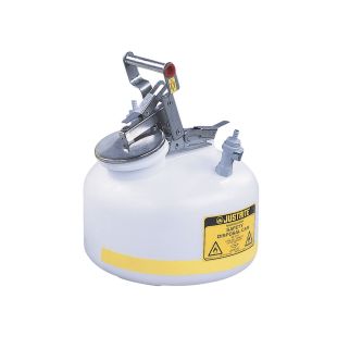 Justrite PP12752 Quick-Disconnect Disposal Safety Can - Polypropylene Fittings for 3/8" Tubing - 2 Gallon