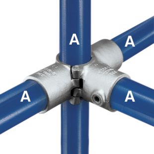 Kee Safety A35-8 Kee Klamp Split Three Socket Cross