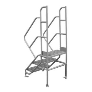 Ladder Industries  Galvanized  Knocked Down Tank Access Stairs with Adjustable Feet