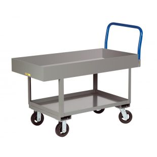 Little Giant Ergonomic Work Height Platform Trucks with Bottom Shelf