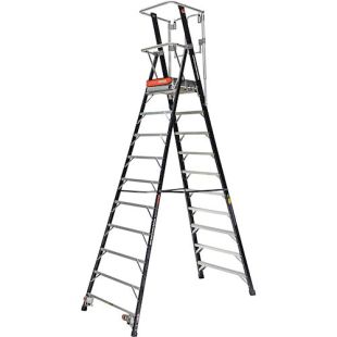 Little Giant 19610 Safety Cage 10' Type IAA Fiberglass Ladder - 300 lbs