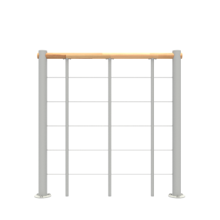 39-3/8"L x 39-3/8"H Asheville / Los Angeles Balcony Rail Kits