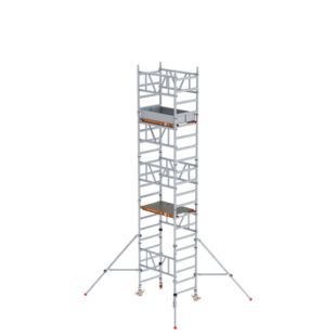 Low-Level Access MiTower Quick Assembly Aluminum Rolling Access Tower - 19' 8" Working Height - 325 lb. Capacity