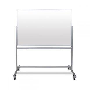 Luxor MMGB6040 - 60"W x 40"H Double-Sided Mobile Magnetic Glass Marker Board