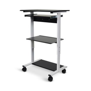 Luxor STAND-WS30 - Three-Shelf Adjustable Stand Up Workstation