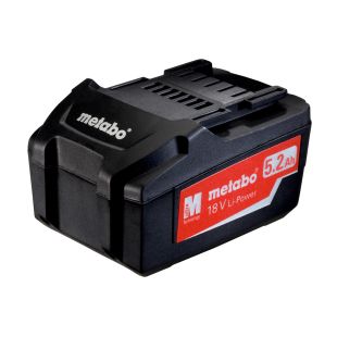 Metabo 625592000 18V Li-Ion 5.2Ah Battery for Metabo Brand Cordless Power Tools