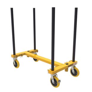 Metaltech I-BMDHER31YGR Series H Multi-Use Drywall Cart with 8" Polyurethane Casters