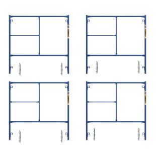 Metaltech M-MF6060VLV1 Mason Frame 5' H X 5' W Vanguard V-Lock Style with Coupling Pins and Spring Locks - Pack of 4