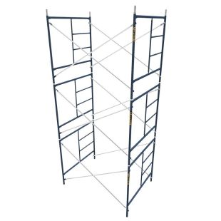 Metaltech Saferstack 19'H x 5'D x 7'W 3-Tier Scaffold Tower
