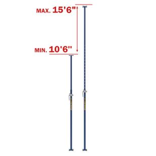 Metaltech M-SHPH4 Adjustable 10'6" - 15'6" Heavy Duty Shoring Post - 3,430 lbs to 8,150 lbs Capacity