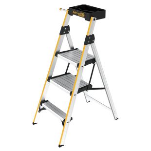 Metaltech 3-step Pro Aluminum Step Stool Type IA with Tool Tray