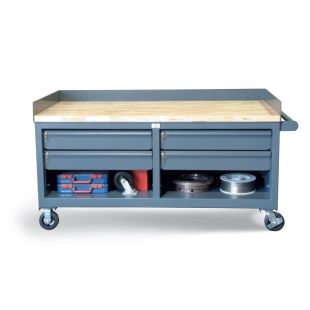 Strong Hold Mobile Cabinet Workbenches with Key Lock Drawers