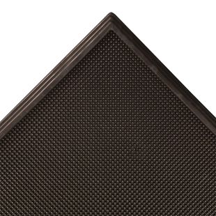 NoTrax 346S2432BL Sani-Trax 24" x 32" Rubber Entrance Disenfectant Anti-Fatigue Mat - Black
