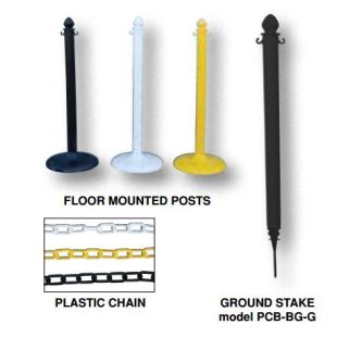 Vestil Plastic Chain Barricades and Accessories
