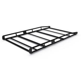 Prime Design AR1221-BLK Anodized Black AluRack Aluminum Roof Rack with Rear Rollers for 2013 and Newer Chevy City Express or Nissan NV200