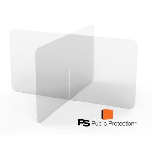 PS Doors ABX-48-24 ArmorBoss™ X-Shape Table Shield - 47-1/2" x 23-1/2"