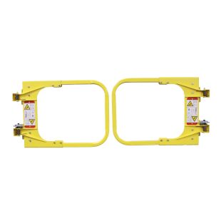 PS Doors EdgeHalt® Posi-Stop Double Ladder Safety Gates - Powder Coated Steel - Safety Yellow