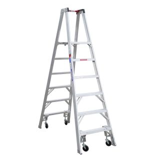 Werner PT370-4C Series Stocker's Ladder Aluminum with 4 Casters