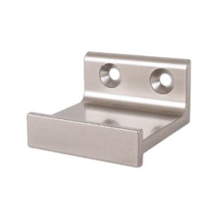 Horizontal Bracket for Rolling Library Ladder Top Guides - Satin Nickel Finish